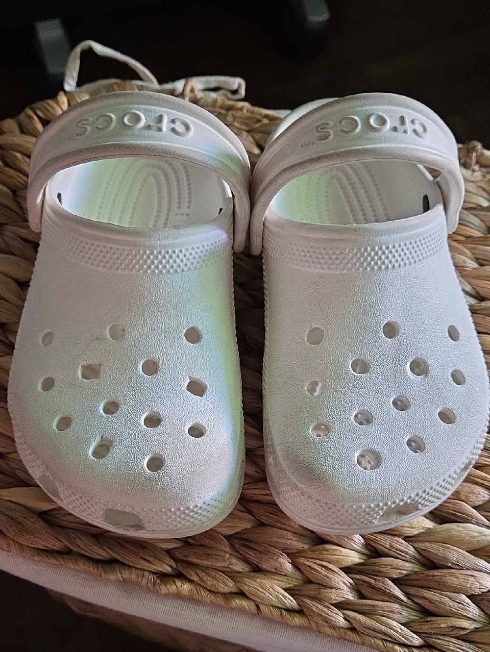 CROCS Kids White Classic Clog with Strap